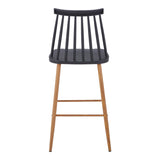 Scaun de bar Aurora I, polipropilena si metal, Diverse culori, 42x47x99 cm - Negru
