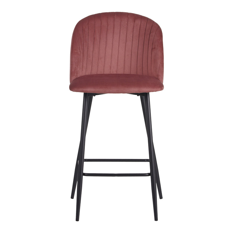 Scaun de bar Barow, Mar putred, Negru, 53x46x96 cm