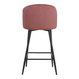 Scaun de bar Barow, Mar putred, Negru, 53x46x96 cm