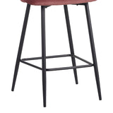 Scaun de bar Barow, Mar putred, Negru, 53x46x96 cm