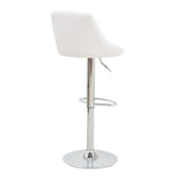 Scaun de bar reglabil pe inaltime Boronez, Diverse culori, 47x49x112 cm - Alb
