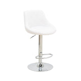 Scaun de bar reglabil pe inaltime Boronez, Diverse culori, 47x49x112 cm - Alb