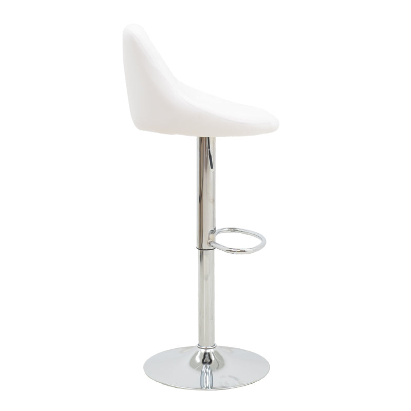 Scaun de bar reglabil pe inaltime Boronez, Diverse culori, 47x49x112 cm - Alb