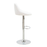 Scaun de bar reglabil pe inaltime Boronez, Diverse culori, 47x49x112 cm - Alb