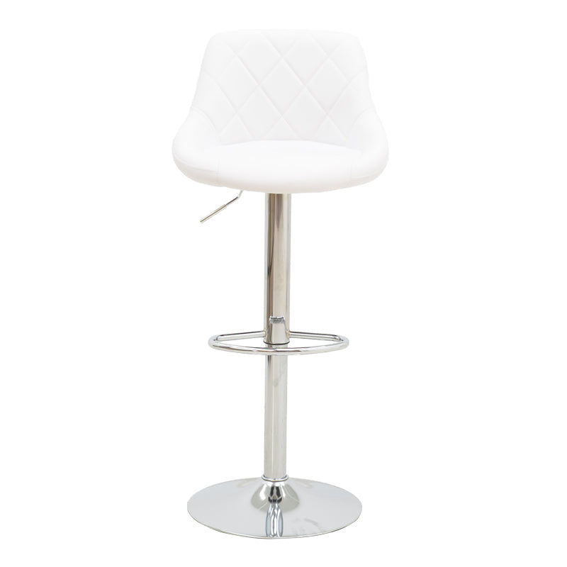 Scaun de bar reglabil pe inaltime Boronez, Diverse culori, 47x49x112 cm - Alb