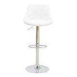 Scaun de bar reglabil pe inaltime Boronez, Diverse culori, 47x49x112 cm - Alb