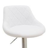 Scaun de bar reglabil pe inaltime Boronez, Diverse culori, 47x49x112 cm - Alb