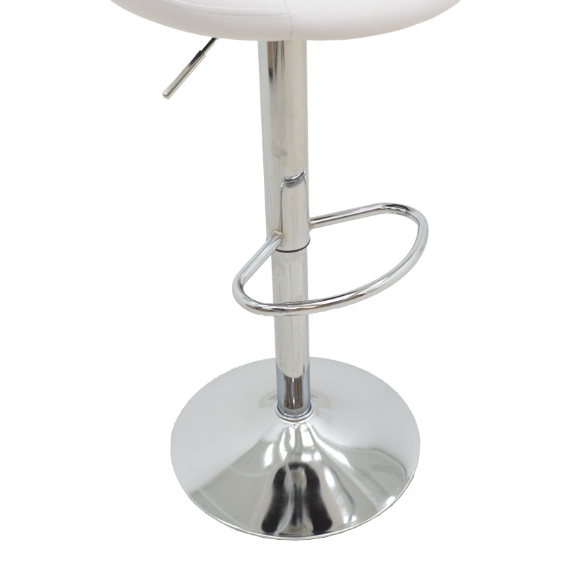 Scaun de bar reglabil pe inaltime Boronez, Diverse culori, 47x49x112 cm - Alb