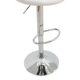Scaun de bar reglabil pe inaltime Boronez, Diverse culori, 47x49x112 cm - Alb
