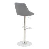 Scaun de bar reglabil pe inaltime Boronez, Diverse culori, 47x49x112 cm - Gri