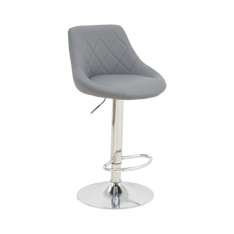 Scaun de bar reglabil pe inaltime Boronez, Diverse culori, 47x49x112 cm - Gri