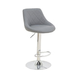 Scaun de bar reglabil pe inaltime Boronez, Diverse culori, 47x49x112 cm - Gri