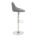 Scaun de bar reglabil pe inaltime Boronez, Diverse culori, 47x49x112 cm - Gri