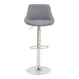Scaun de bar reglabil pe inaltime Boronez, Diverse culori, 47x49x112 cm - Gri
