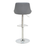 Scaun de bar reglabil pe inaltime Boronez, Diverse culori, 47x49x112 cm - Gri