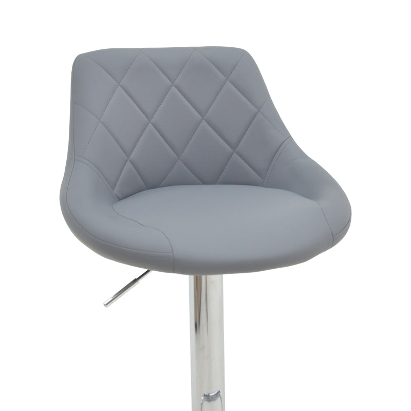 Scaun de bar reglabil pe inaltime Boronez, Diverse culori, 47x49x112 cm - Gri
