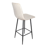 Scaun de bar Grato, textil, diverse culoare,  43x55x114 cm - Bej