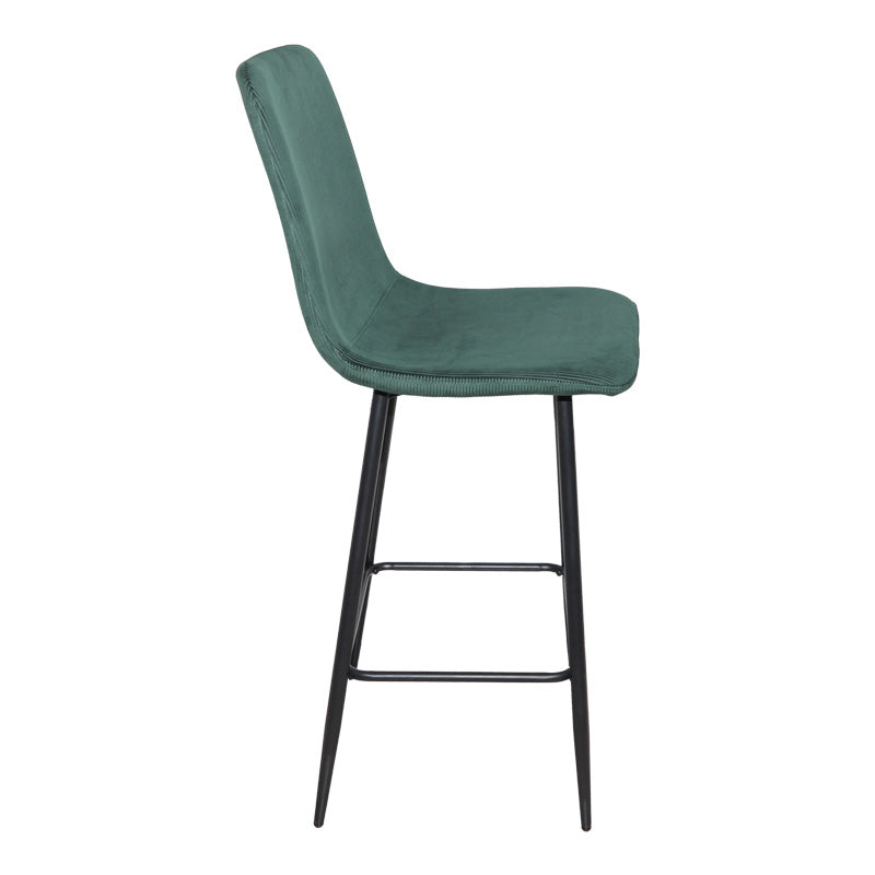 Scaun de bar Grato, textil, diverse culoare,  43x55x114 cm - Verde