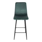 Scaun de bar Grato, textil, diverse culoare,  43x55x114 cm - Verde