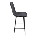 Scaun de bar Grato, textil, diverse culoare,  43x55x114 cm - Negru