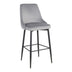 Scaun de bar Zedna, catifea si metal, 52x57x111 cm - 357-000016