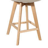 Scaun de bar cu reglare înălțime Gaston, Lemn, Cappuccino, 49x56x112 cm
