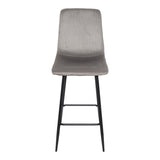 Scaun de bar Grato, textil, diverse culoare,  43x55x114 cm - Gri