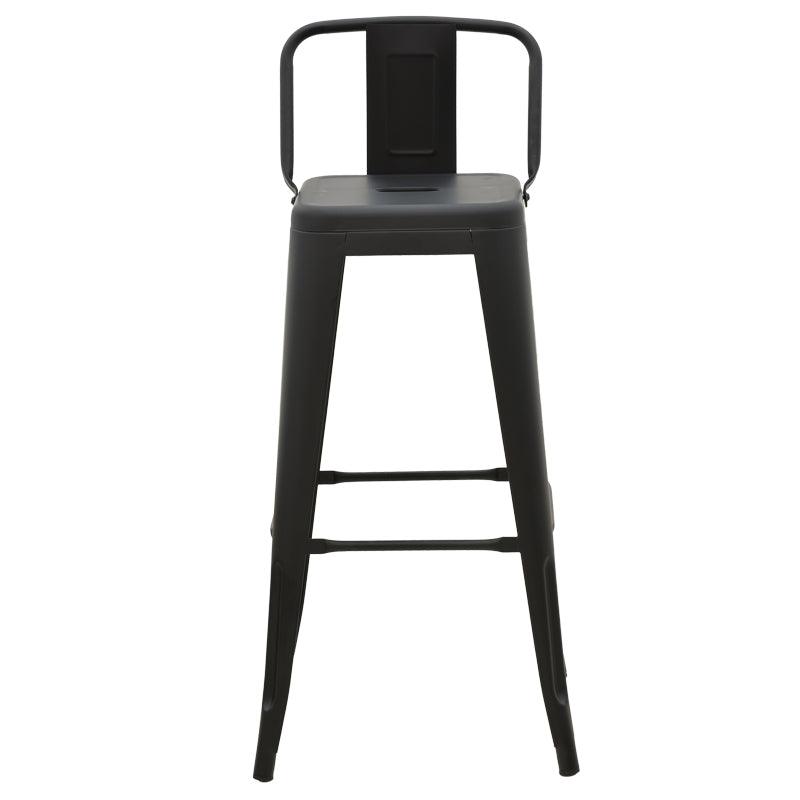 Scaun de bar cu spatar Utopia metal 42x42x97cm - Antracit