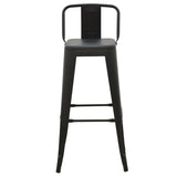 Scaun de bar cu spatar Utopia metal 42x42x97cm - Antracit