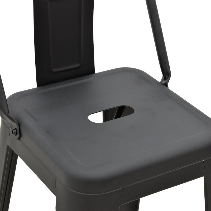 Scaun de bar cu spatar Utopia metal 42x42x97cm - Antracit