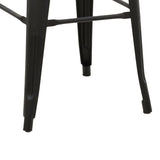 Scaun de bar cu spatar Utopia metal 42x42x97cm - Antracit