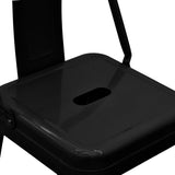 Scaun de bar cu spatar Utopia metal 42x42x97cm - Negru