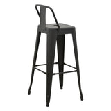 Scaun de bar cu spatar Utopia metal 42x42x97cm - Antracit