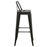 Scaun de bar cu spatar Utopia metal 42x42x97cm - Antracit