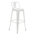 Scaun de bar cu spatar Utopia metal, alb, 42x42x97 cm