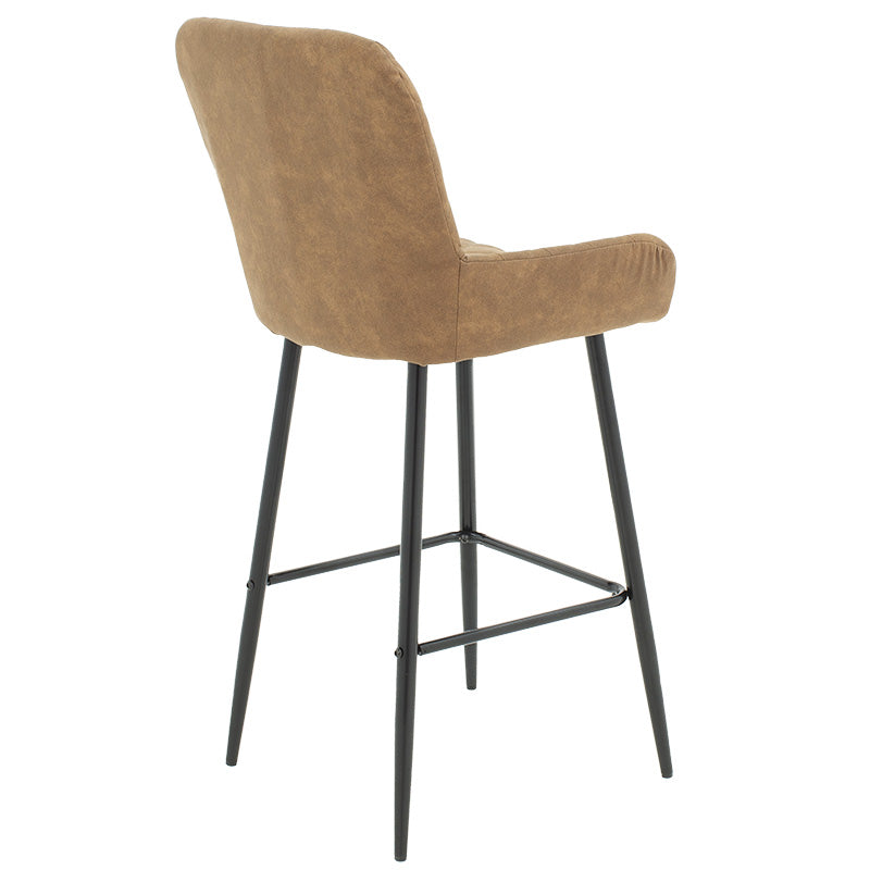 Scaun de bar Delicacy, Gri - maro antic, 49x49x98 cm - Maro