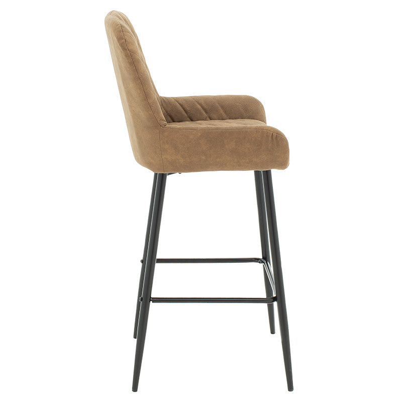 Scaun de bar Delicacy, Gri - maro antic, 49x49x98 cm - Maro