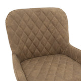 Scaun de bar Delicacy, Gri - maro antic, 49x49x98 cm - Maro