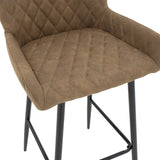 Scaun de bar Delicacy, Gri - maro antic, 49x49x98 cm - Maro