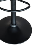 Scaun de bar Dianors reglabil pe inaltime, negru-negru, 38x38x75 cm