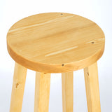 Scaun de bar din lemn Vistran, Natural, D28x70 cm