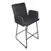 Scaun de bar Essential, stofa si metal, 57x64x107 cm