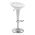 Scaun de bar Felice reglabil pe inaltime baza, alb-crom, 40x43x84 cm
