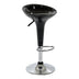 Scaun de bar Felice reglabil pe inaltime baza, negru-crom, 40x43x84 cm