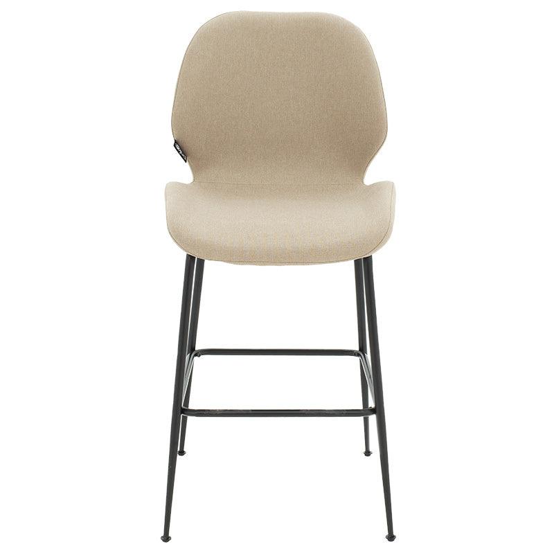 Scaun de bar Impel, Bej - Gri, 61x48x103 cm - Bej