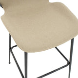 Scaun de bar Impel, Bej - Gri, 61x48x103 cm - Bej