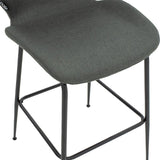 Scaun de bar Impel, Bej - Gri, 61x48x103 cm - Gri