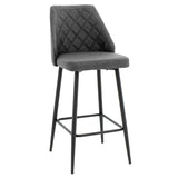 Scaun de bar Inflame, Antracit, 55x48x107 cm