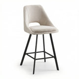 Scaun de bar Initiate, Crem - Bej, 48x56x98 cm - Crem