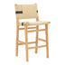 Scaun de bar Julien Natural-Natural-funie, neagra, 45x46x95 cm